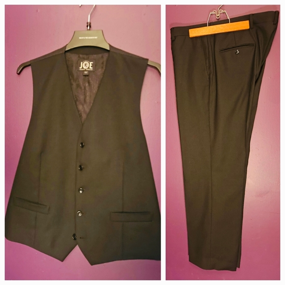 Joseph Abboud Custom Made Herringbone/Paisley Vest And Slacks Bundle - Picture 1 of 13